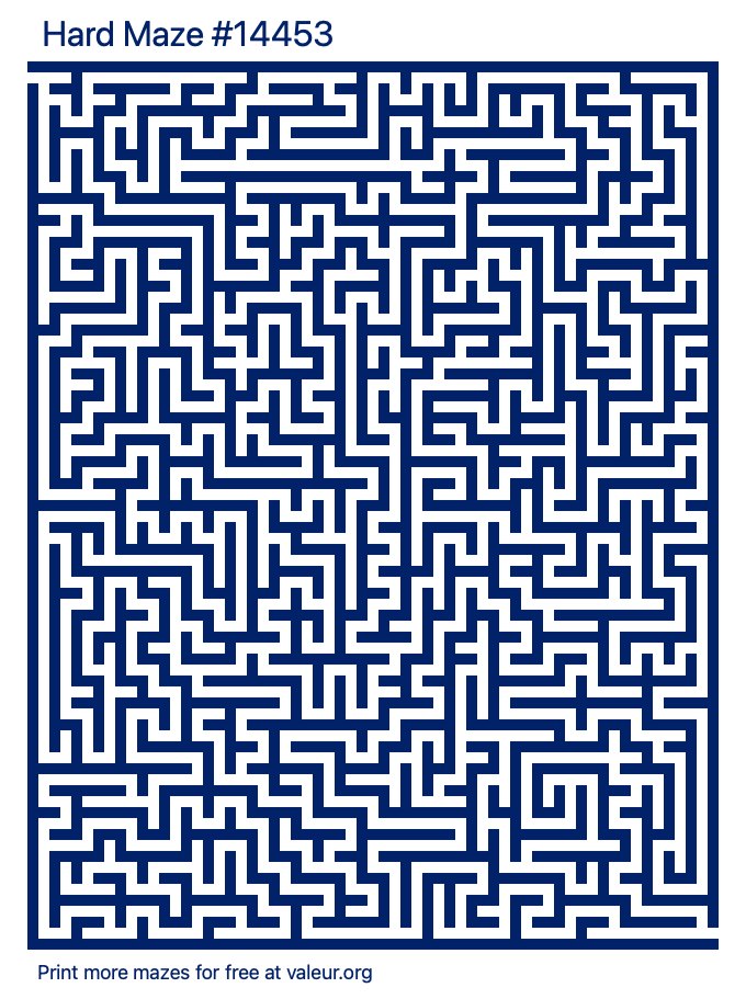 Free Printable Hard Maze number 14453