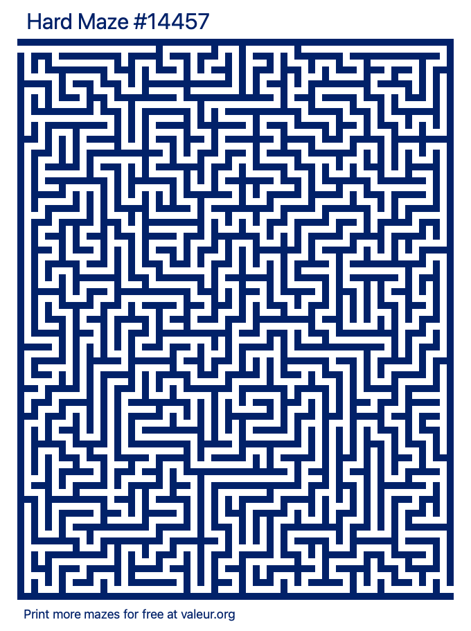 Free Printable Hard Maze number 14457