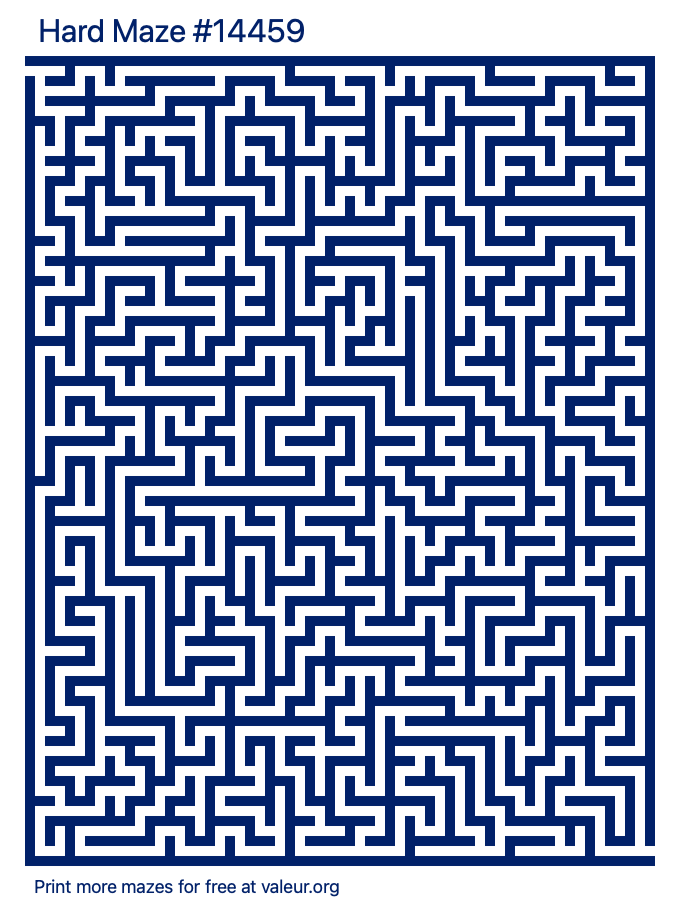 Free Printable Hard Maze number 14459
