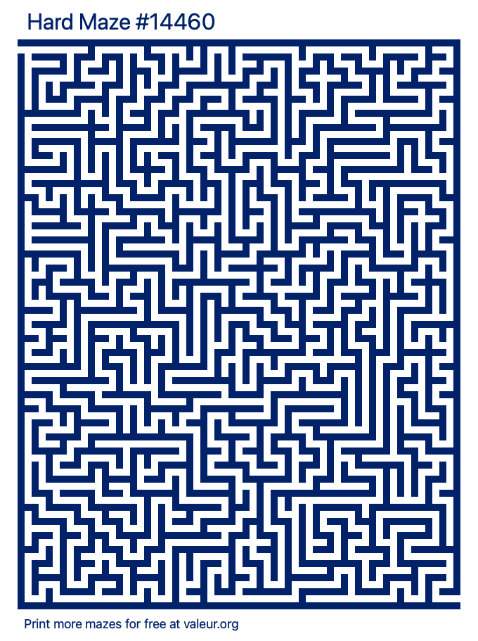 Free Printable Hard Maze number 14460