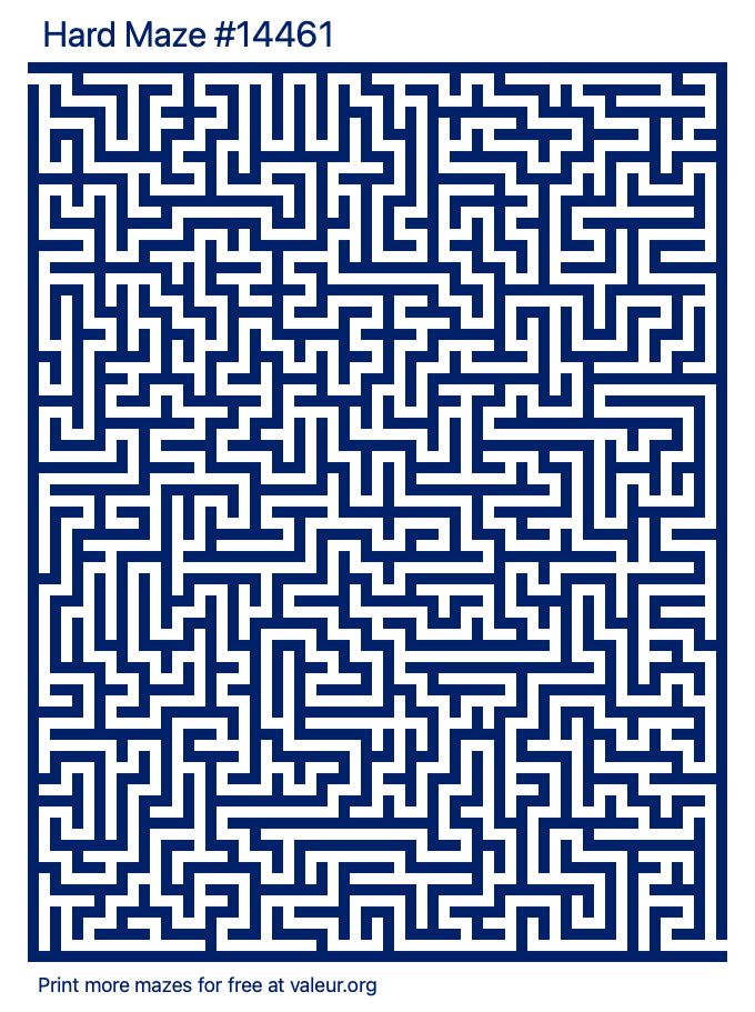 Free Printable Hard Maze number 14461