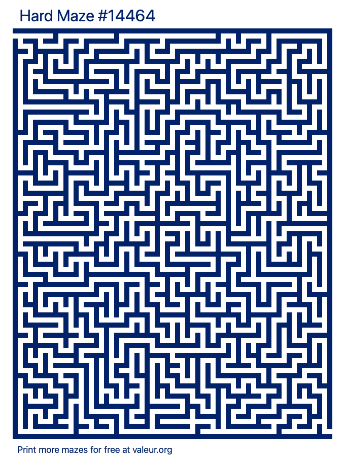 Free Printable Hard Maze number 14464