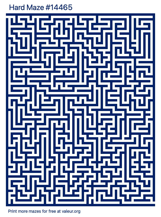 Free Printable Hard Maze number 14465