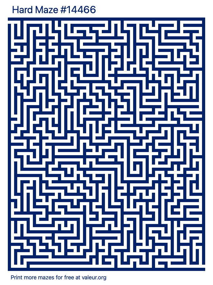 Free Printable Hard Maze number 14466