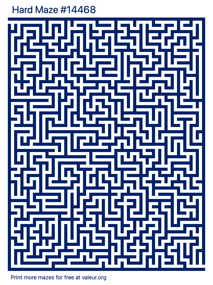 Free Printable Hard Maze number 14468