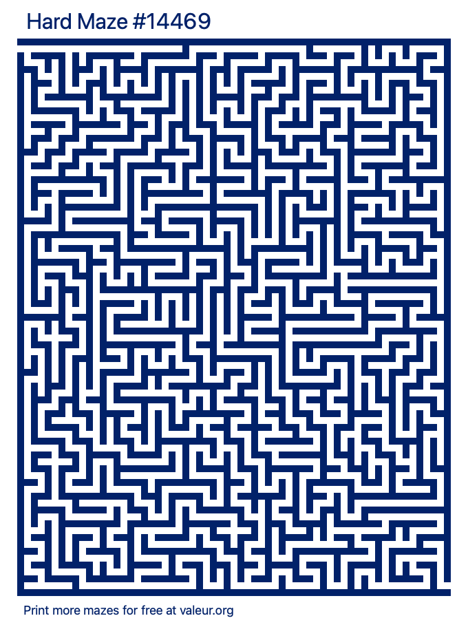 Free Printable Hard Maze number 14469