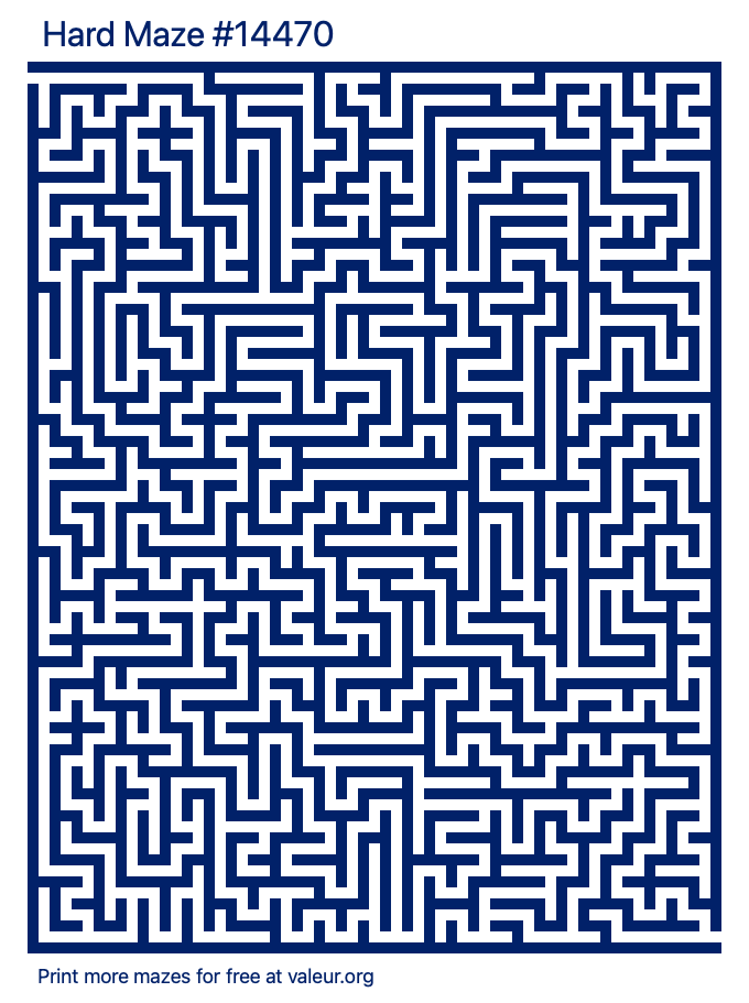Free Printable Hard Maze number 14470