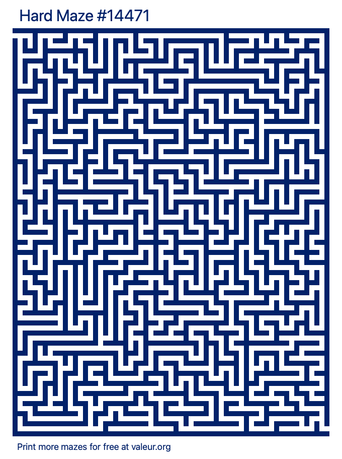 Free Printable Hard Maze number 14471