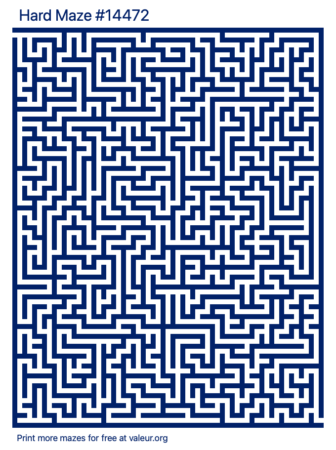 Free Printable Hard Maze number 14472