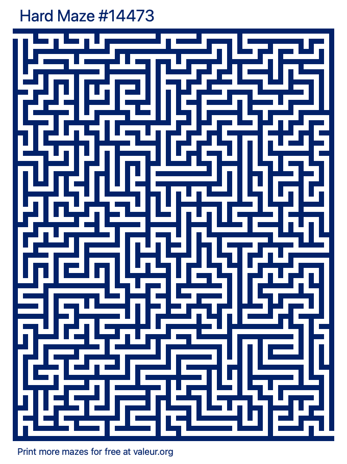 Free Printable Hard Maze number 14473