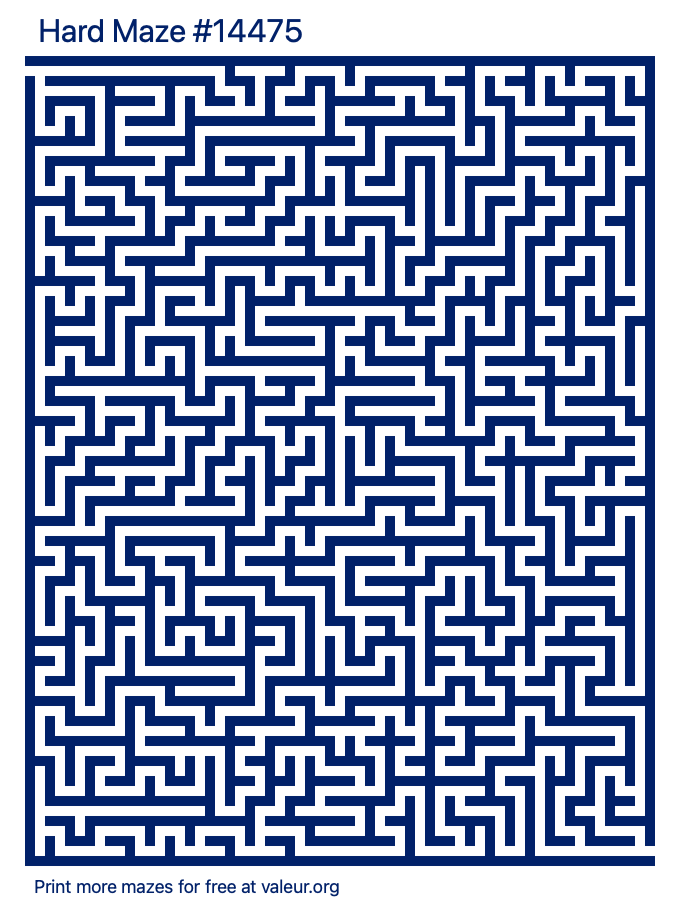 Free Printable Hard Maze number 14475