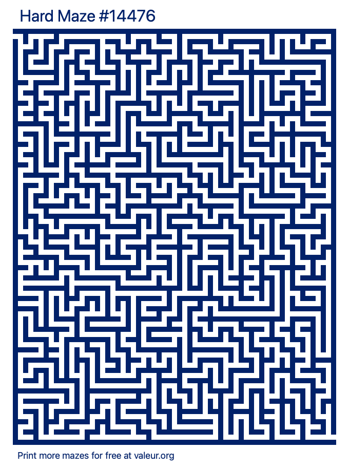 Free Printable Hard Maze number 14476