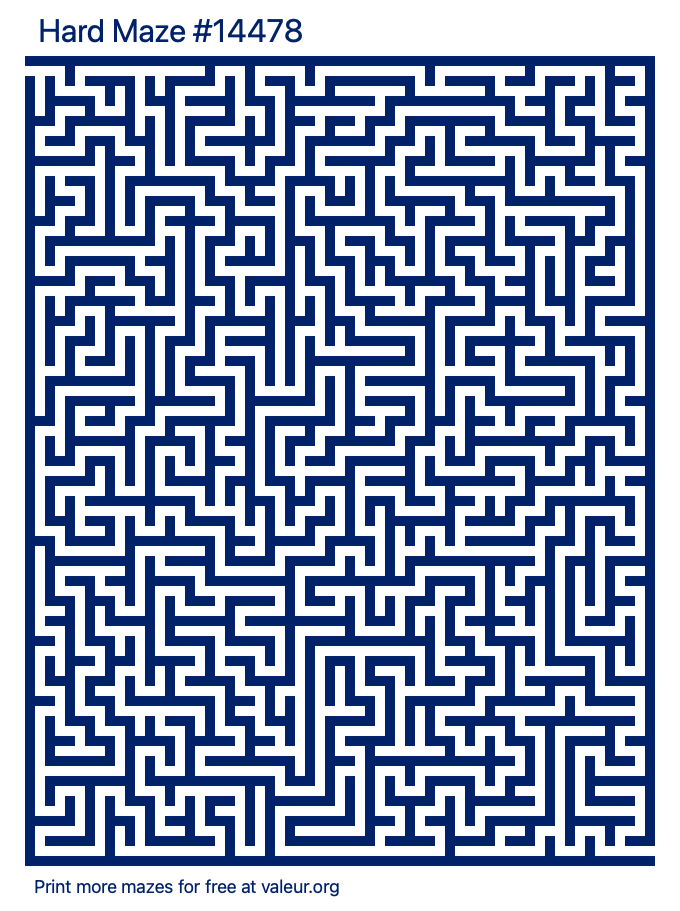 Free Printable Hard Maze number 14478