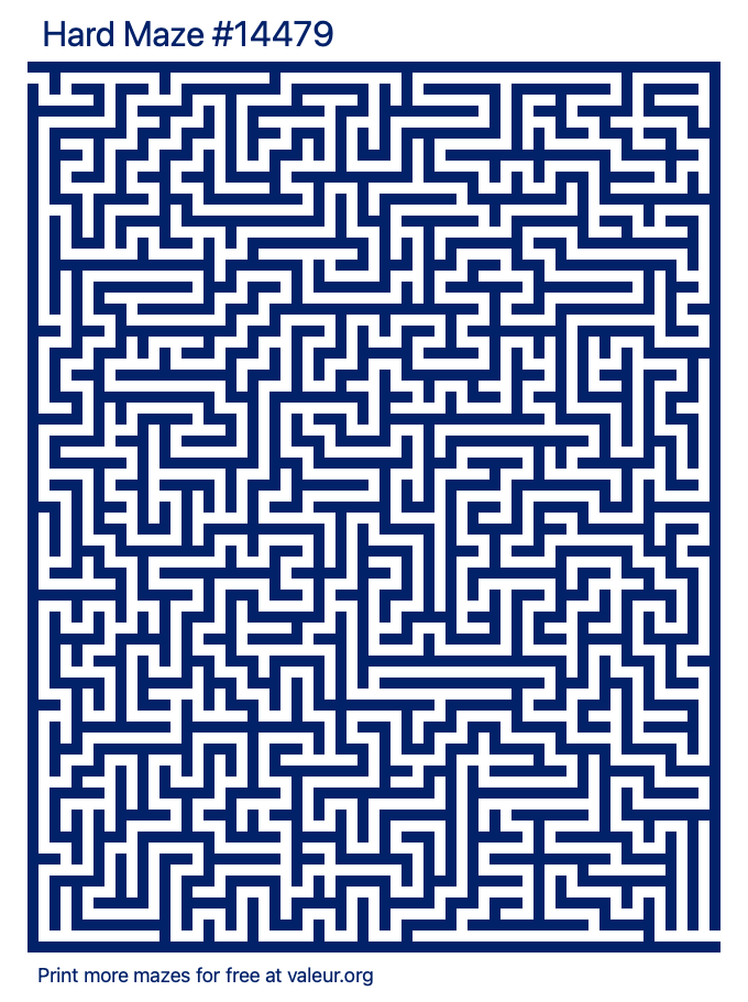 Free Printable Hard Maze number 14479