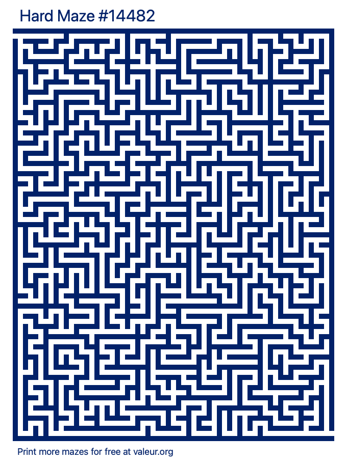 Free Printable Hard Maze number 14482