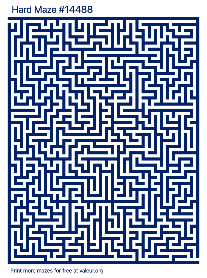 Free Printable Hard Maze number 14488