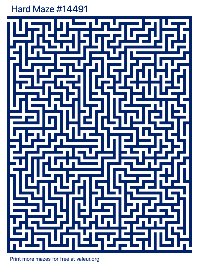 Free Printable Hard Maze number 14491