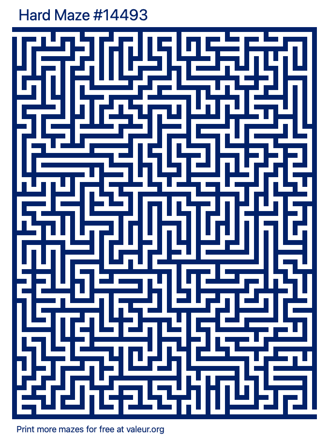 Free Printable Hard Maze number 14493
