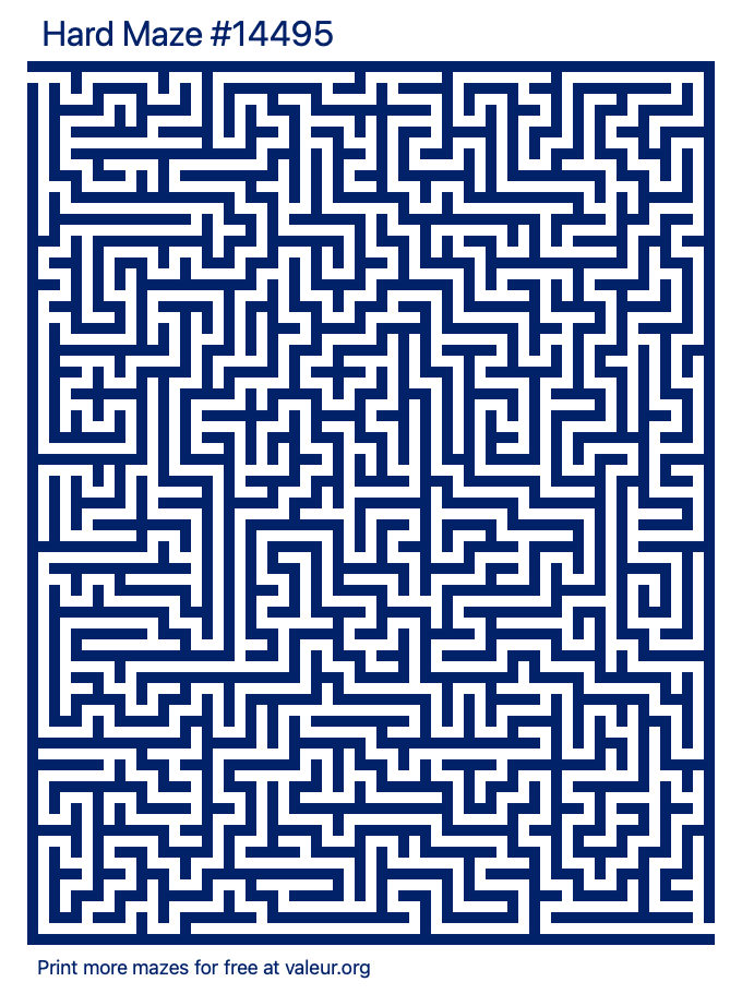 Free Printable Hard Maze number 14495