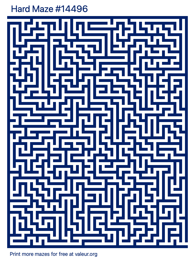 Free Printable Hard Maze number 14496