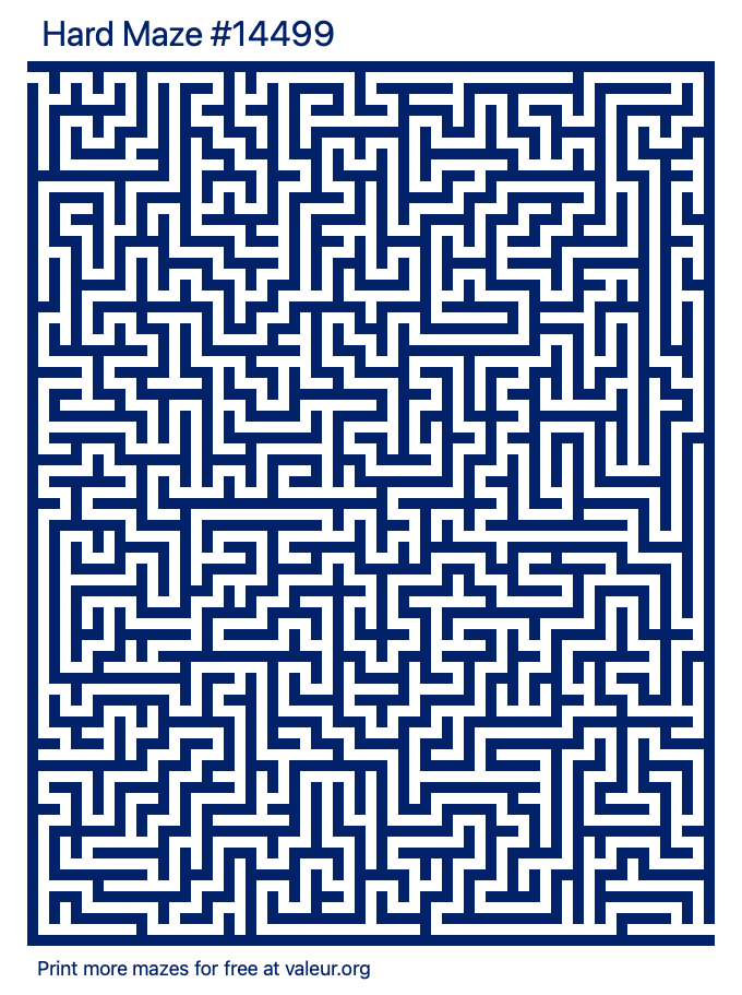 Free Printable Hard Maze number 14499