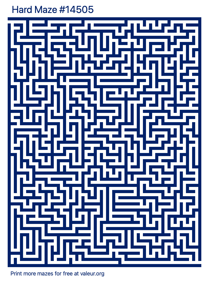 Free Printable Hard Maze number 14505