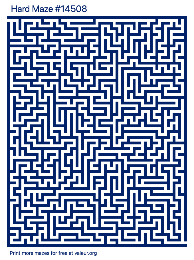 Free Printable Hard Maze number 14508