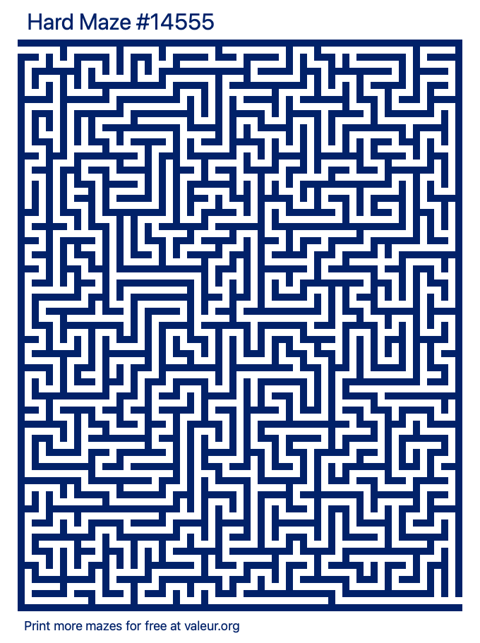 Free Printable Hard Maze number 14555