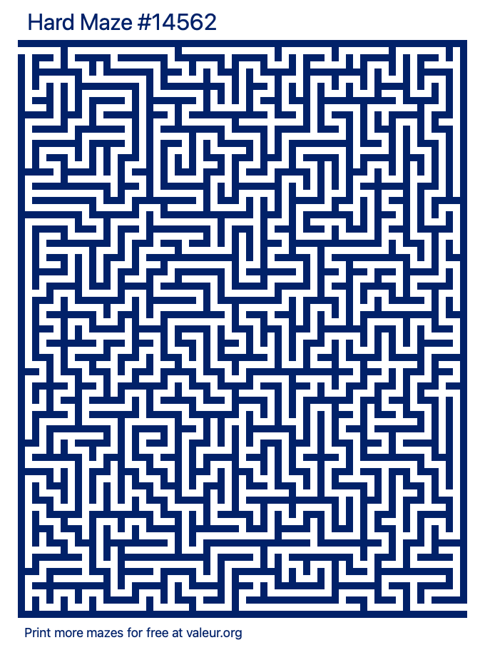 Free Printable Hard Maze number 14562