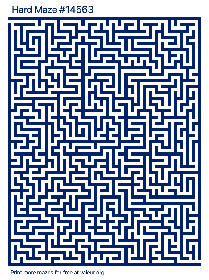 Free Printable Hard Maze number 14563