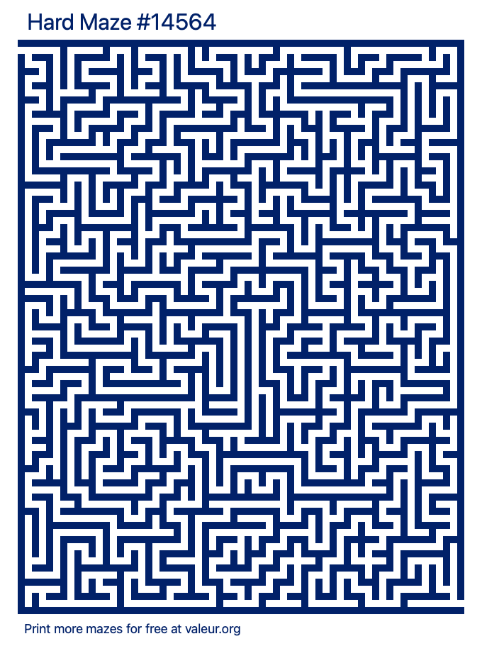 Free Printable Hard Maze number 14564