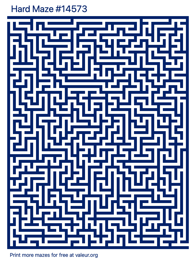 Free Printable Hard Maze number 14573