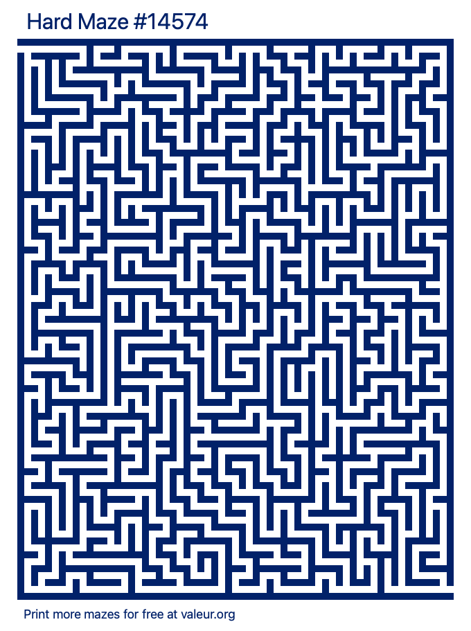 Free Printable Hard Maze number 14574