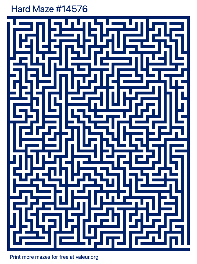 Free Printable Hard Maze number 14576