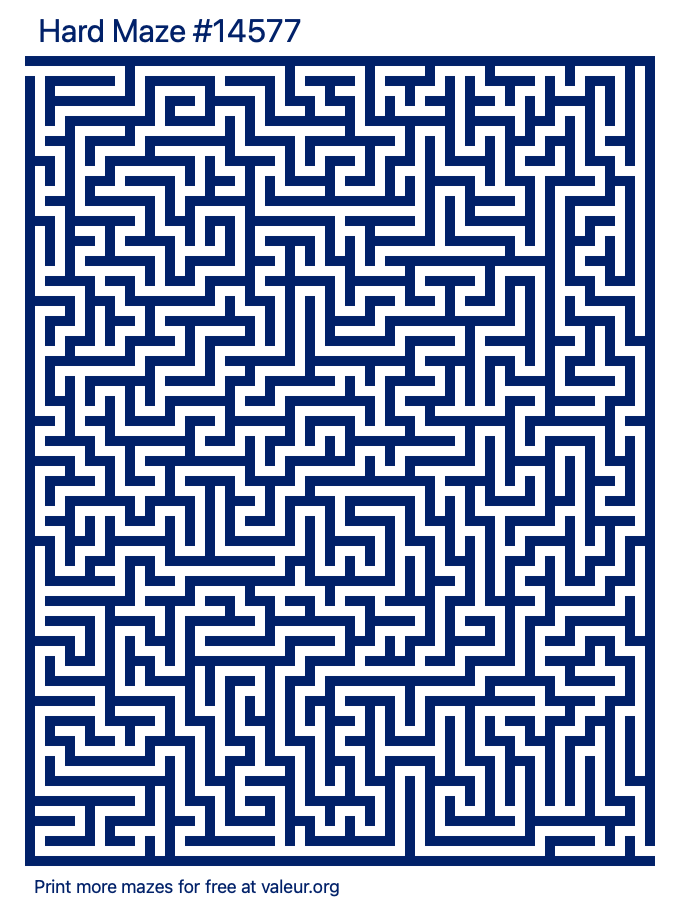 Free Printable Hard Maze number 14577