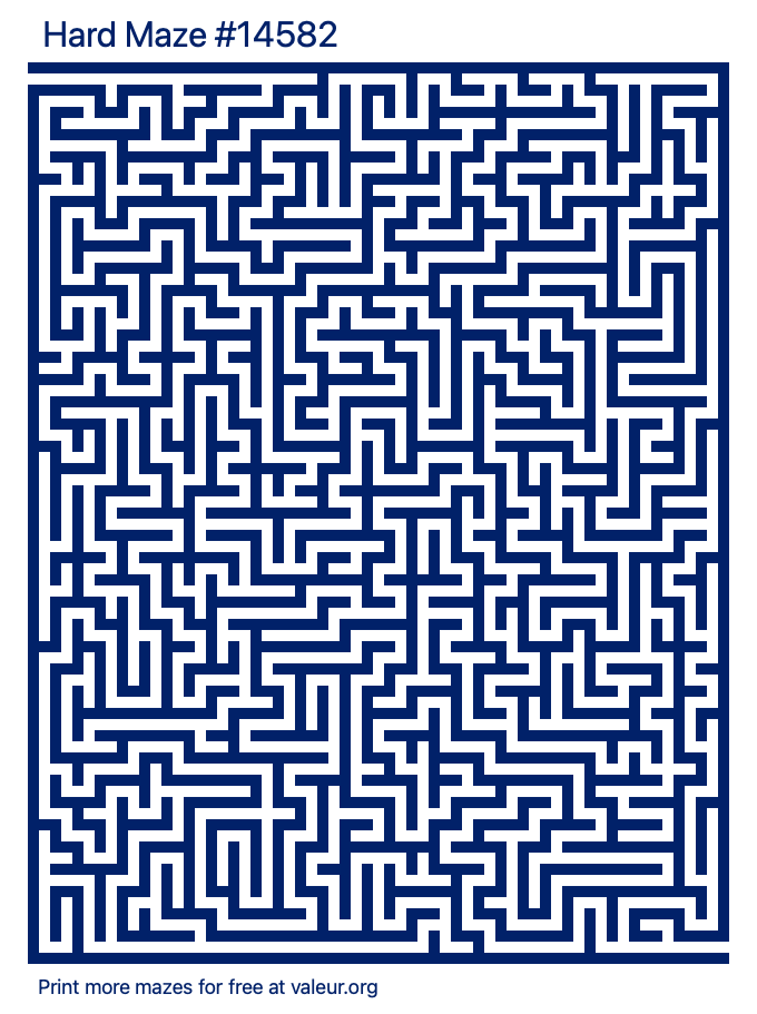 Free Printable Hard Maze number 14582