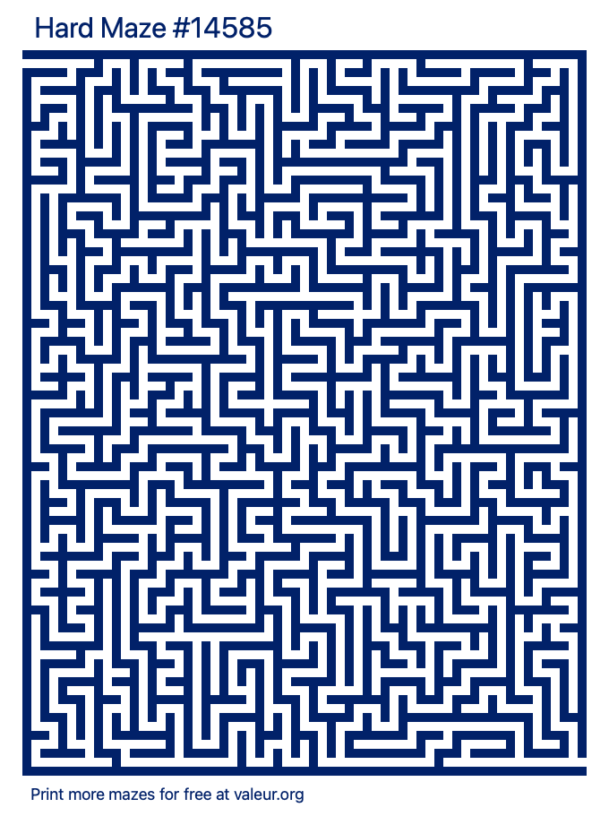 Free Printable Hard Maze number 14585