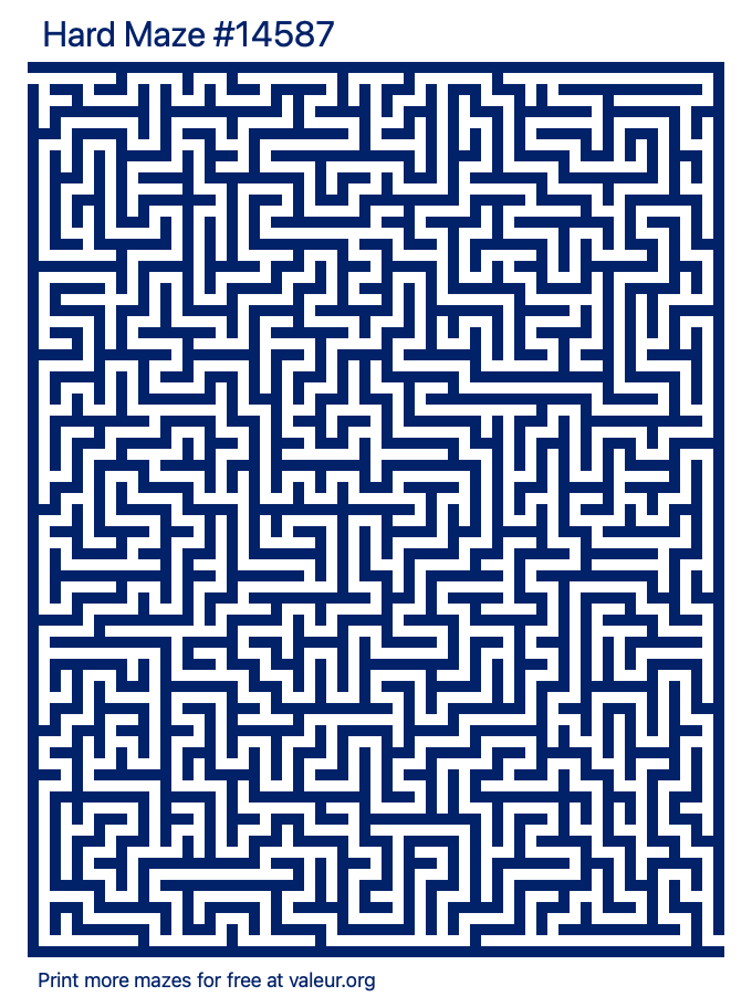 Free Printable Hard Maze number 14587