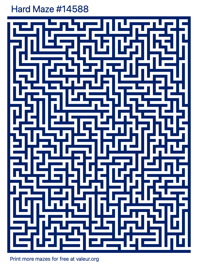 Free Printable Hard Maze number 14588