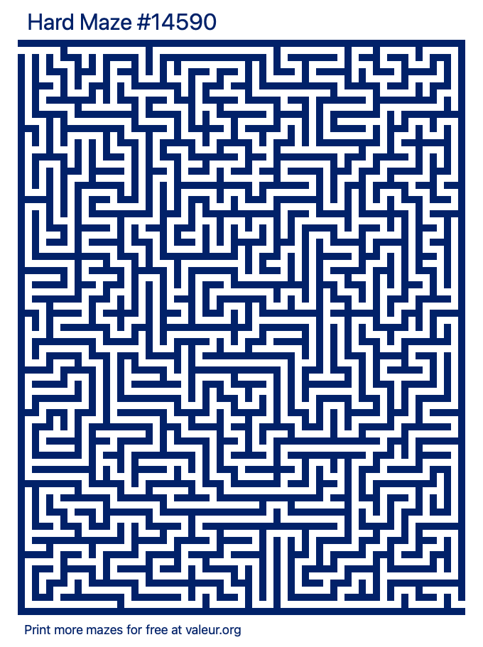 Free Printable Hard Maze number 14590