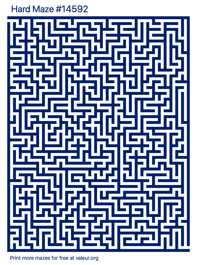 Free Printable Hard Maze number 14592