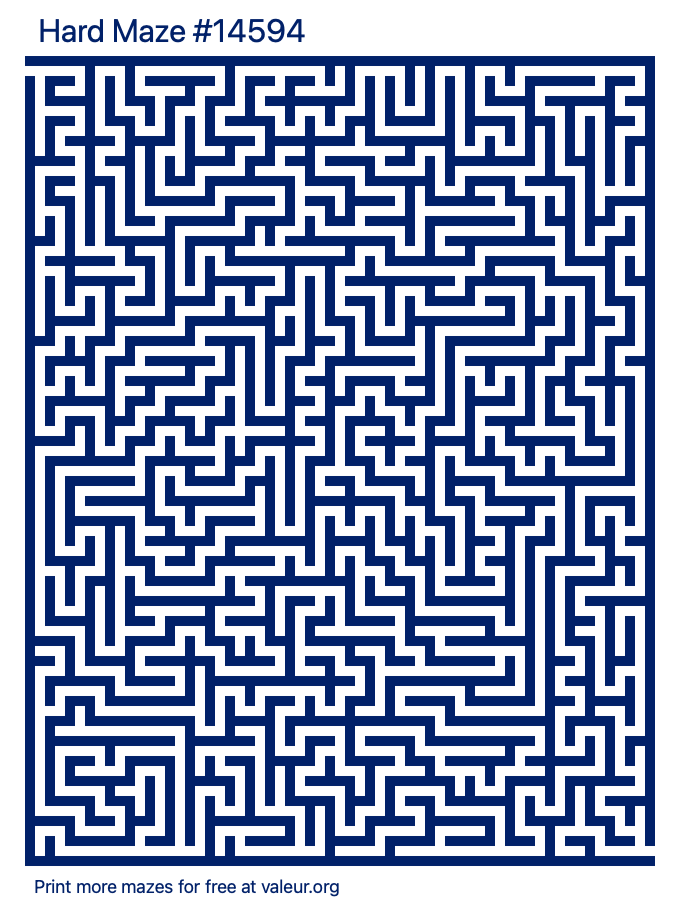 Free Printable Hard Maze number 14594