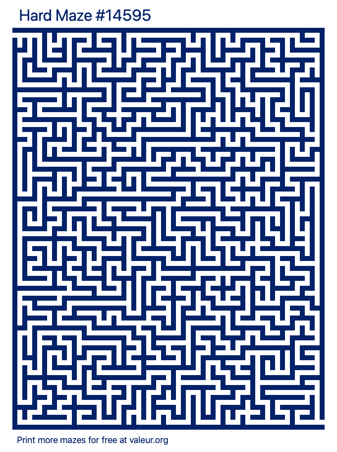 Free Printable Hard Maze number 14595