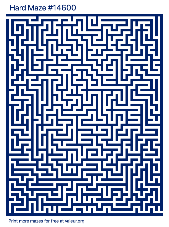 Free Printable Hard Maze number 14600