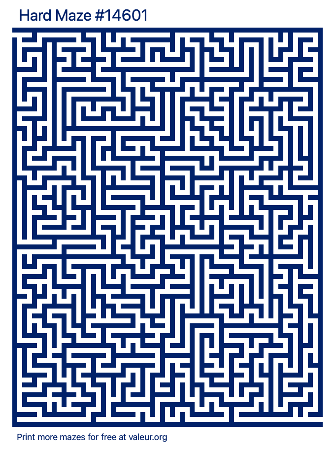 Free Printable Hard Maze number 14601