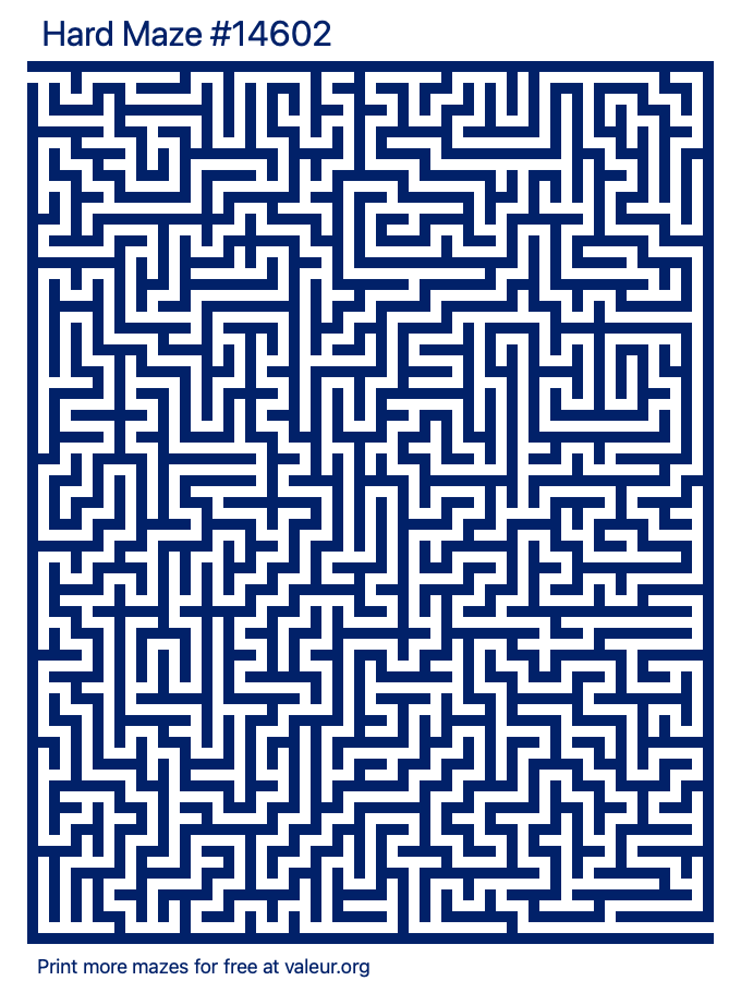 Free Printable Hard Maze number 14602