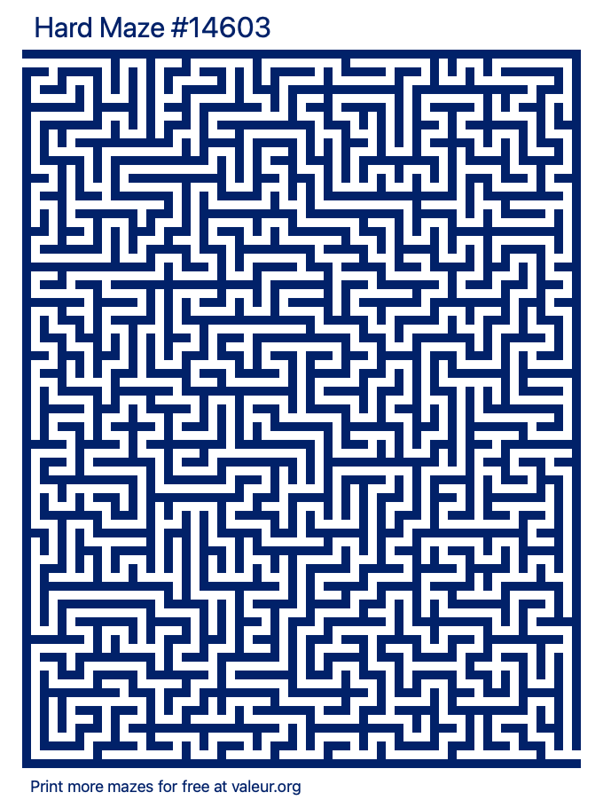 Free Printable Hard Maze number 14603