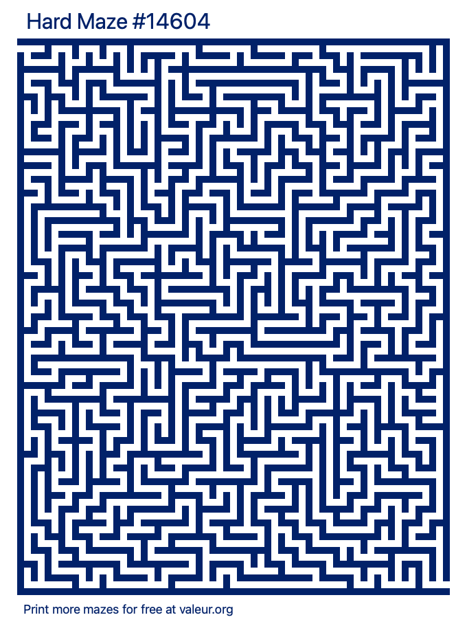 Free Printable Hard Maze number 14604