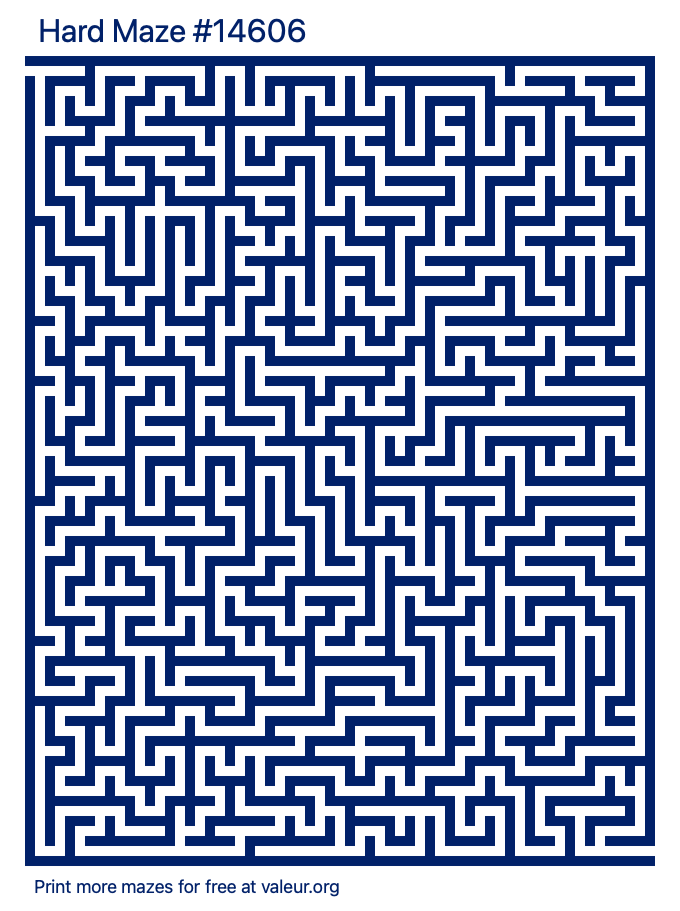 Free Printable Hard Maze number 14606
