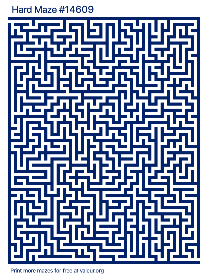 Free Printable Hard Maze number 14609